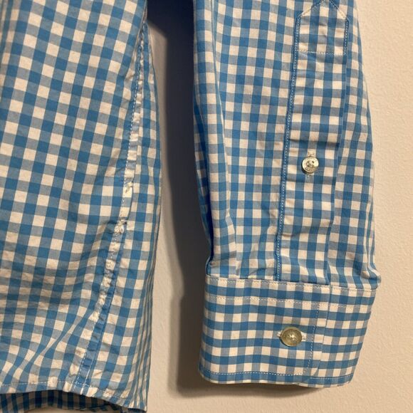 Vineyard Vines Men's Dress Shirt L Blue White Plaid Tucker Preppy College - Picture 9 of 15